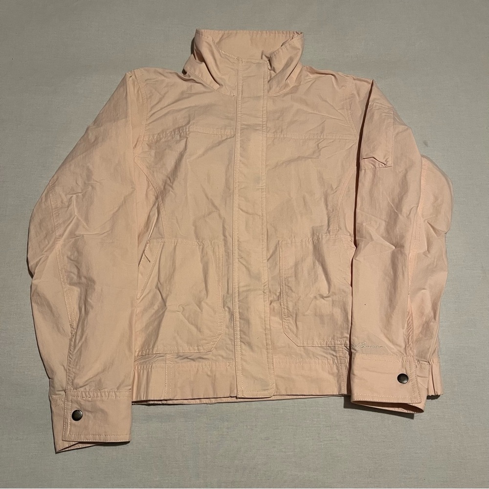 Eddie Bauer Womens Jacket Pink Medium Long Sleeve Full Zip Windbreaker